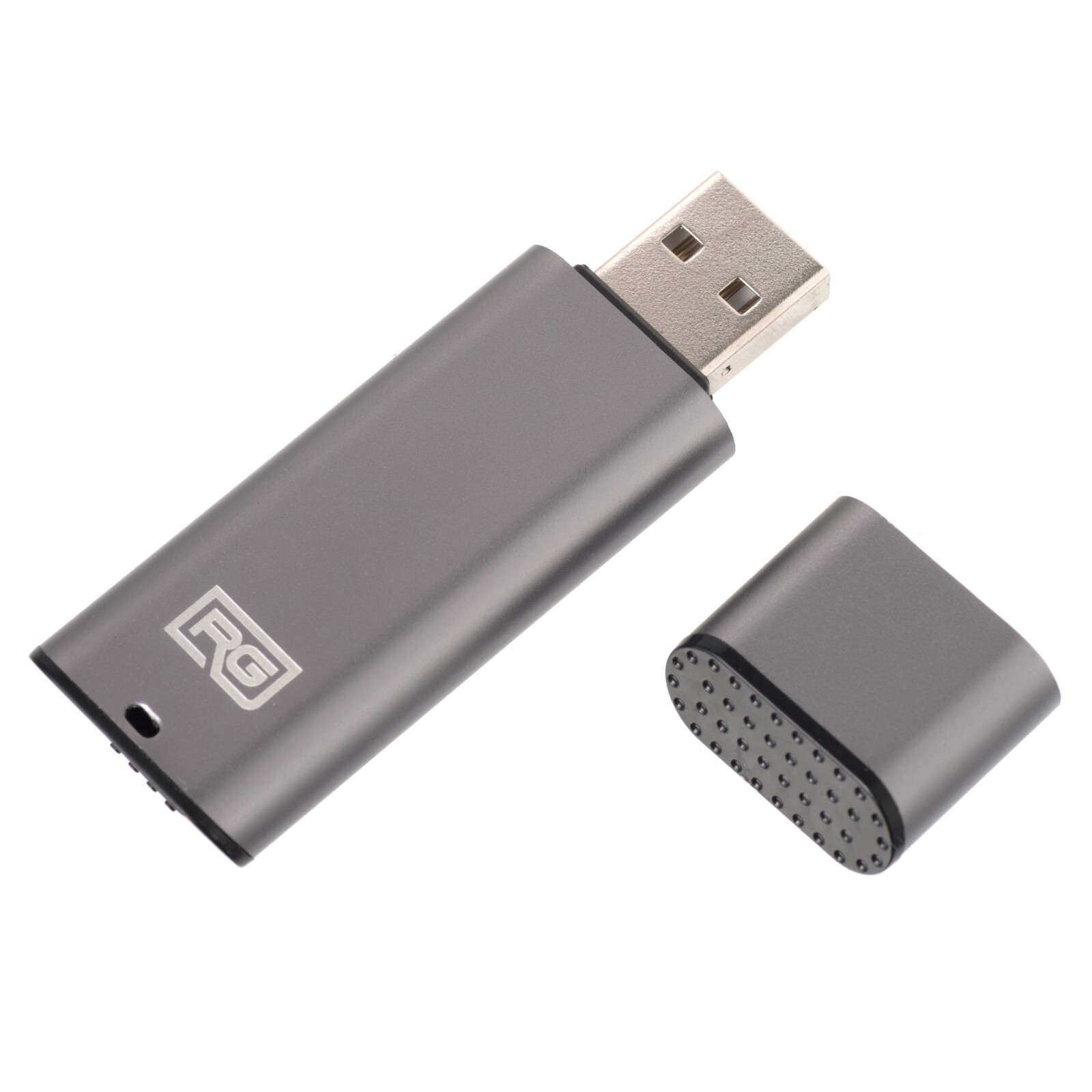 RecorderGear FD10 USB Drive Voice Recorder Small Spy Recording, Gray Option