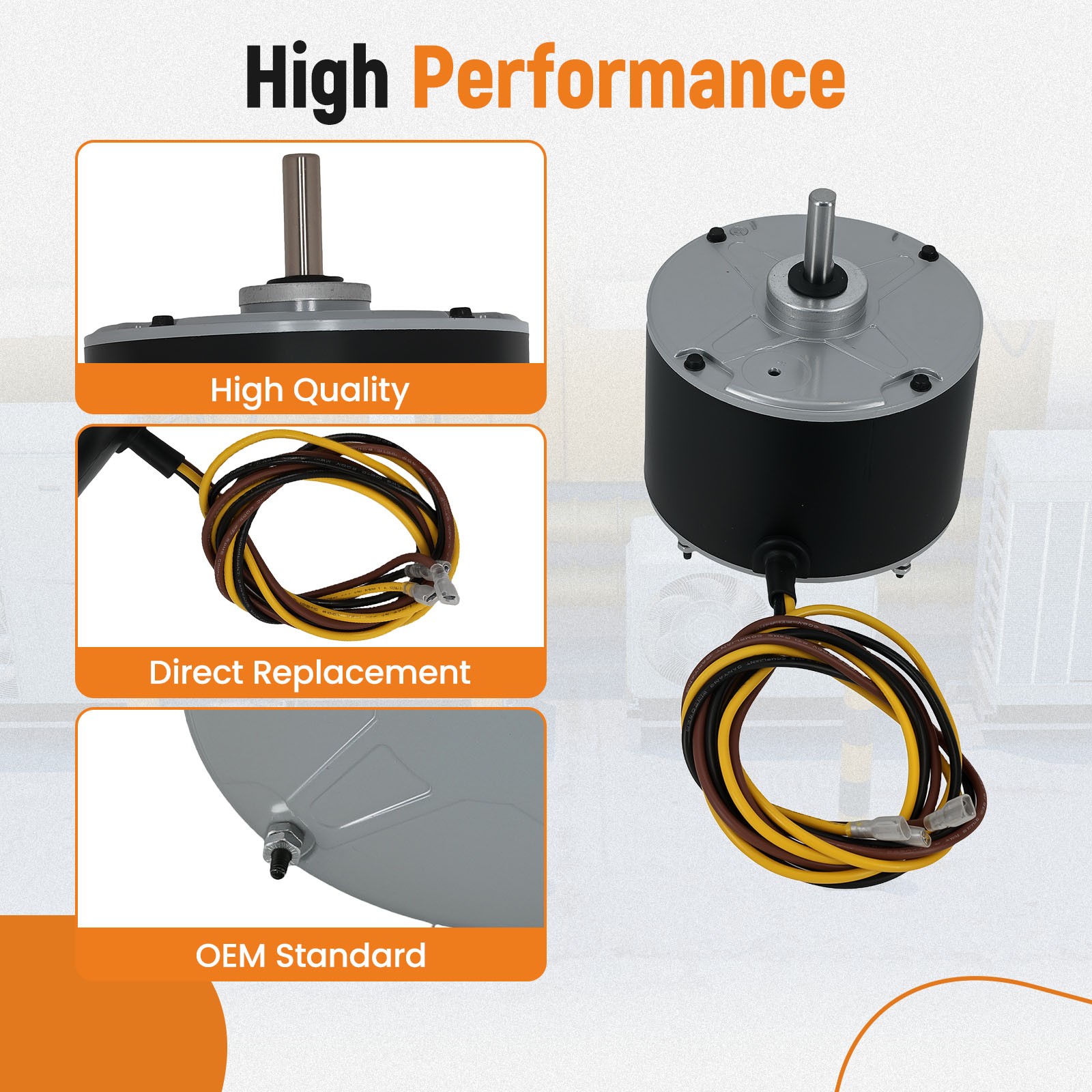 Condenser Fan Motor For Carrier Genteq GE 5KCP39EGS070S 3905 1100 RPM 208-230V