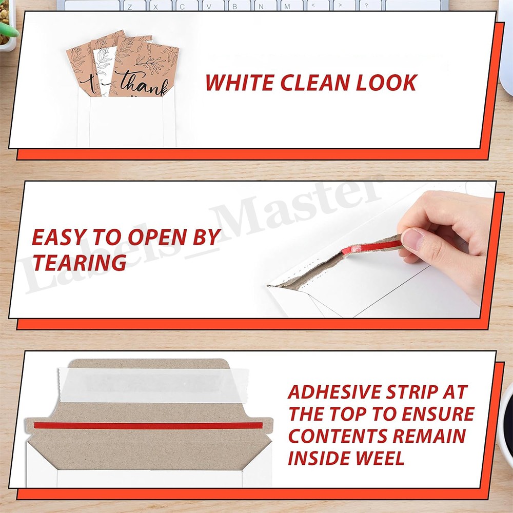 All Sizes – RIGID PHOTO MAILERS ENVELOPES CARDBOARD SHIP FLAT DOCUMENT SELF SEAL