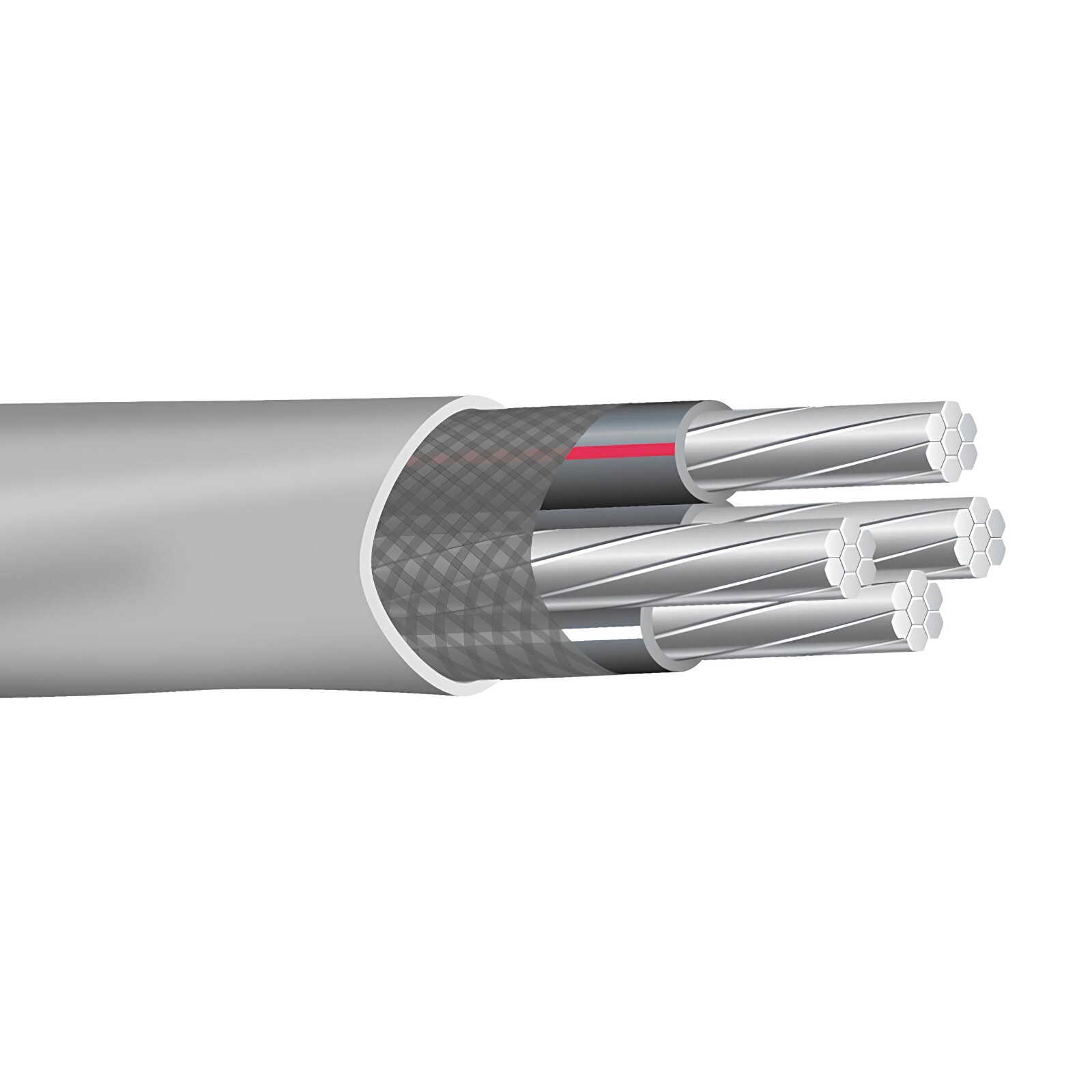 2-2-2-4 Aluminum SER 100 Amp Service Entrance Cable Lengths 50′ to 2500′