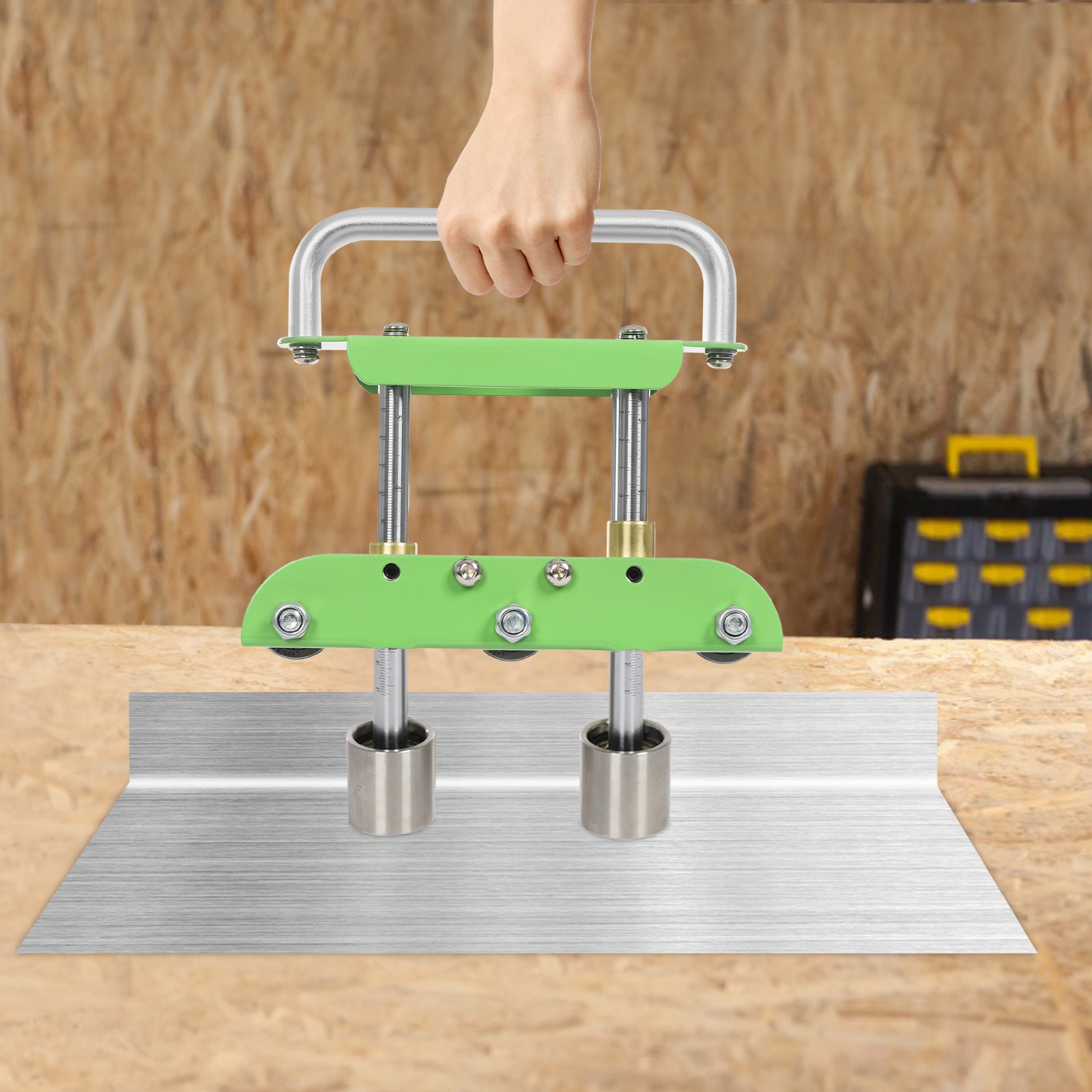 0-90° Metal Bending Tool Green Hand Sheet Metal Bender Bending Machine W/ Shears