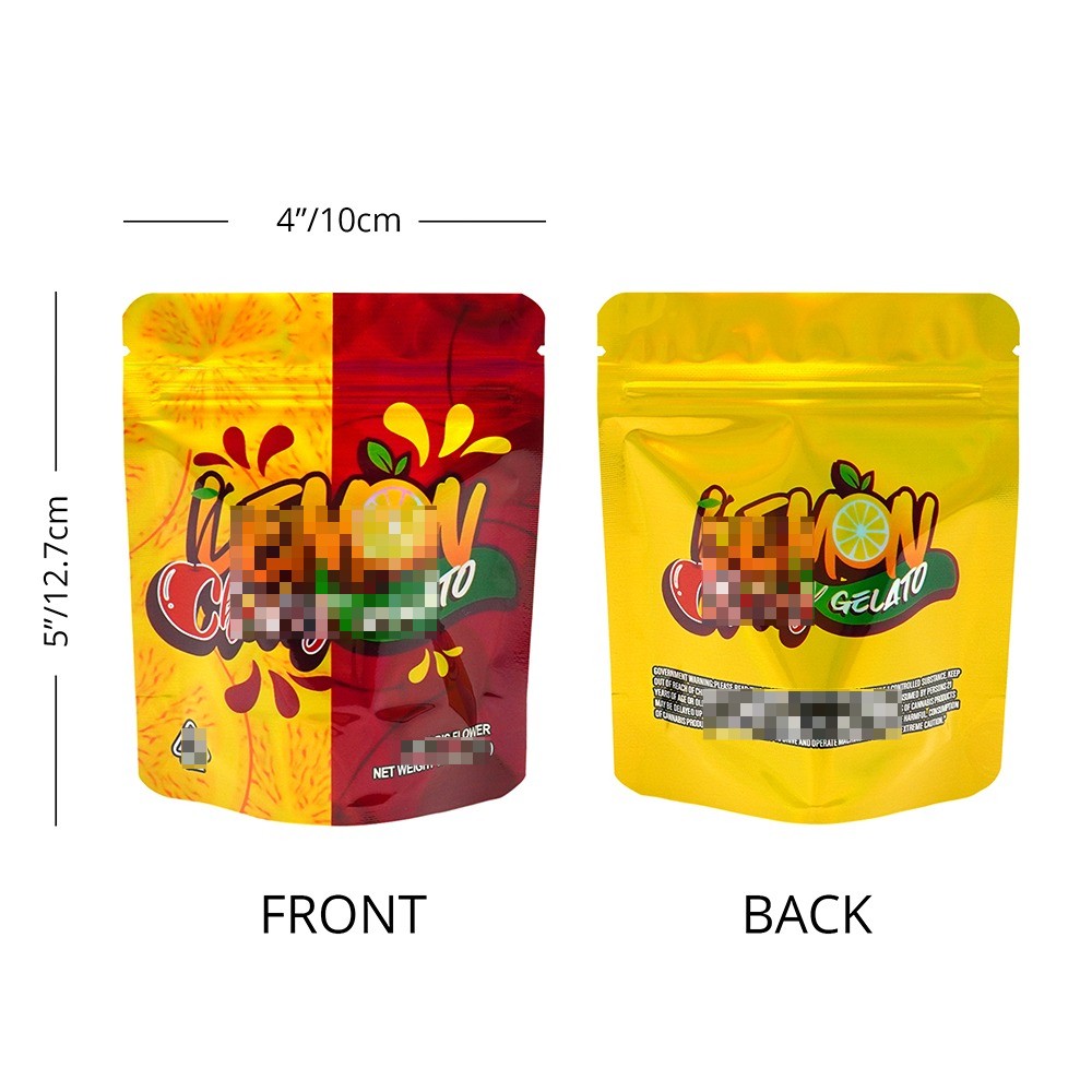 100Pcs 3.5g Smell Proof Zip Seal Mylar Bags Resealable Food Candy Storage Pouch