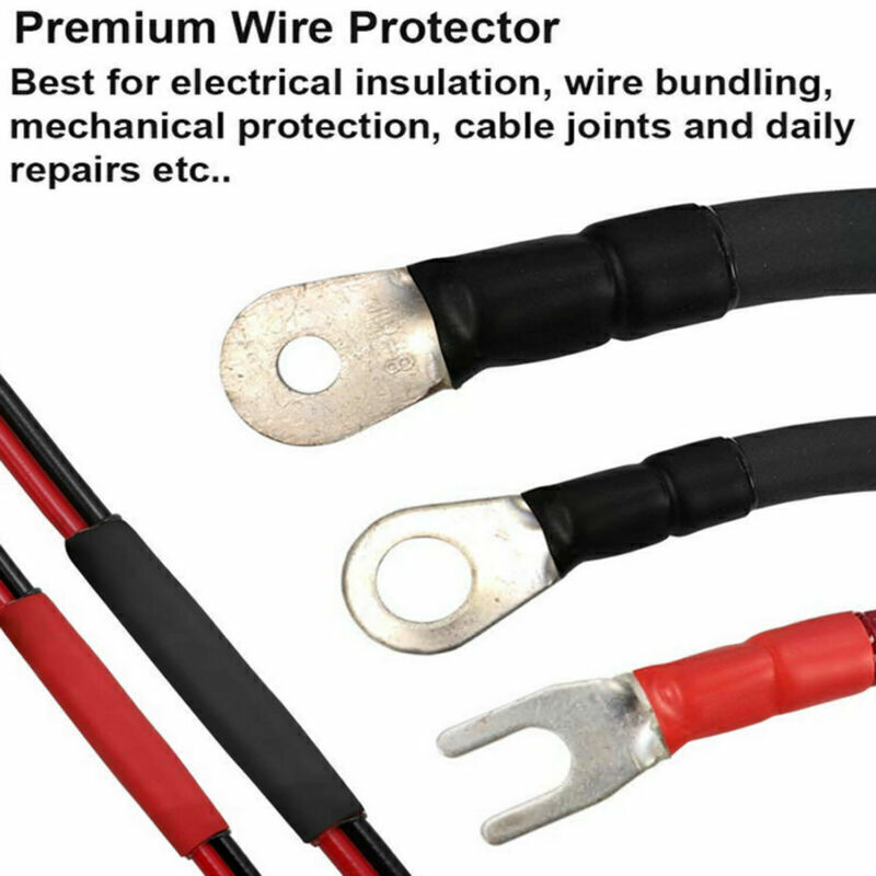Black+Red Heat Shrink Tubing 3:1 Wire Insulation Cable Sleeve Wrap Marine Grade