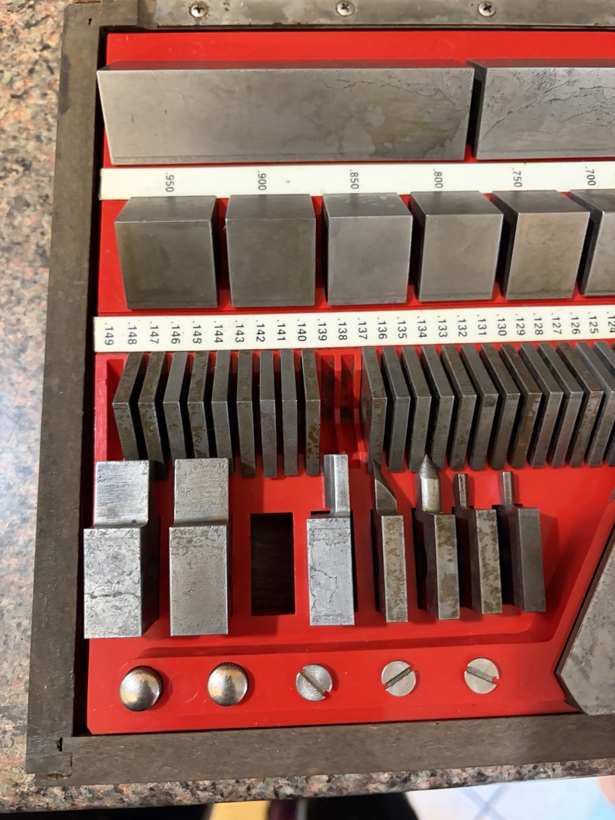 Webber SS88A1X Steel Gage Block Set 0.050-4 in Rectangular Blocks