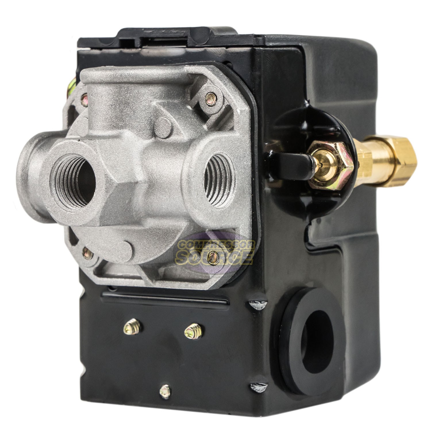 Heavy Duty 25 Amp Air Compressor Pressure Switch Control Valve 95-125 PSI 4 Port