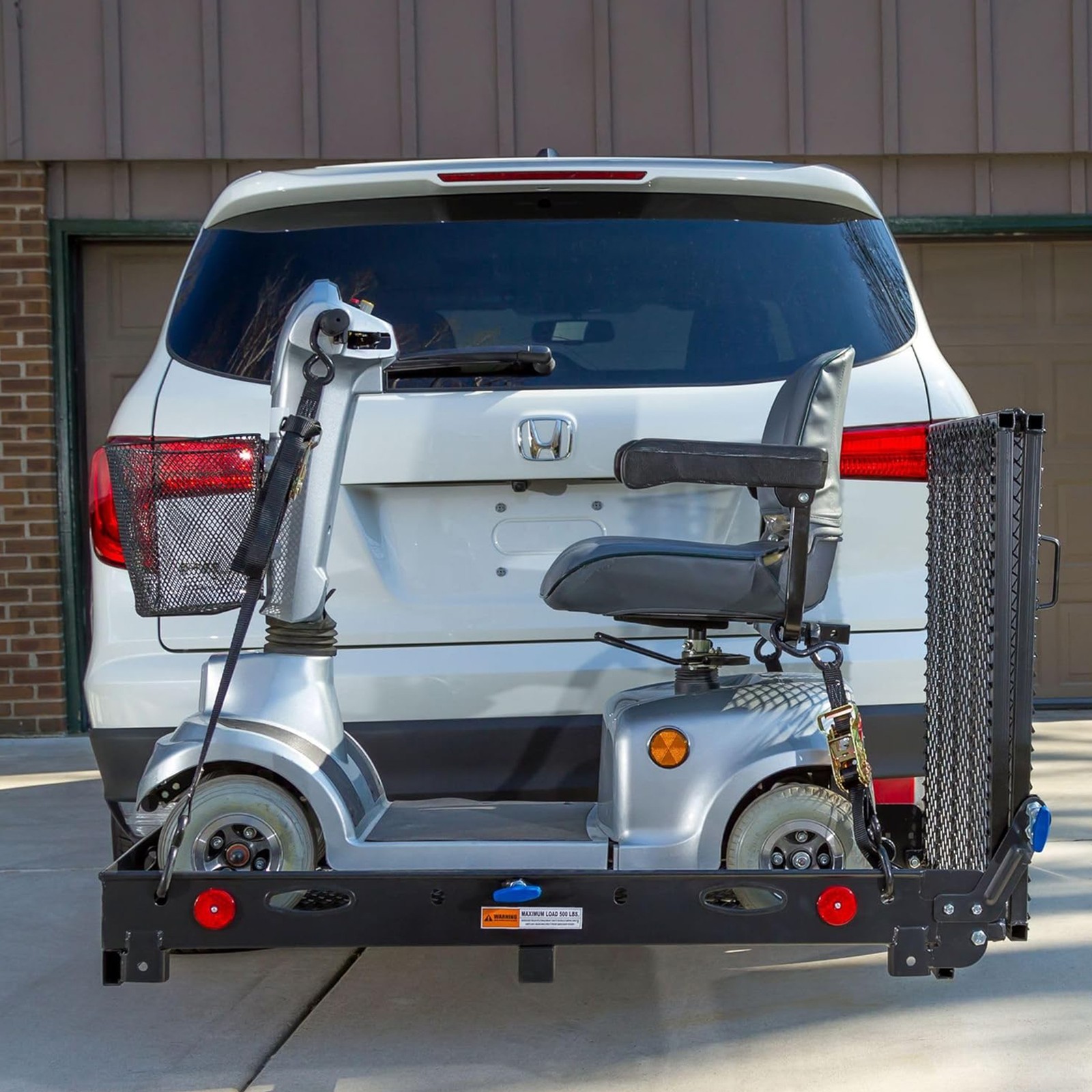 Silver Spring 48″x28″ Folding Wheelchair Carrier w/Ramp & Hitch Mount (Open Box)