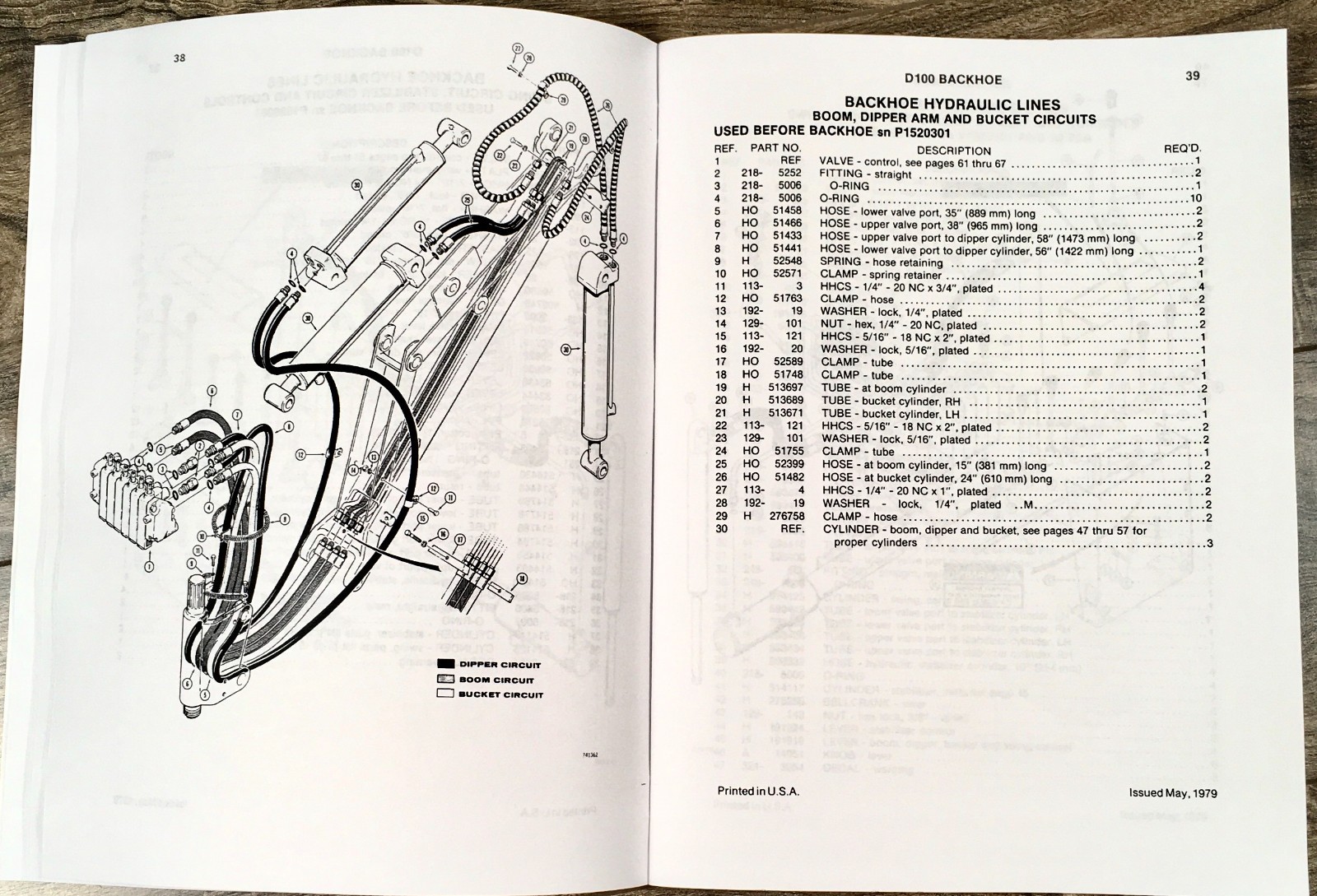 J I Case D100 And D130 Backhoes Parts Catalog Manual N0. B1275 For Uni-Loaders