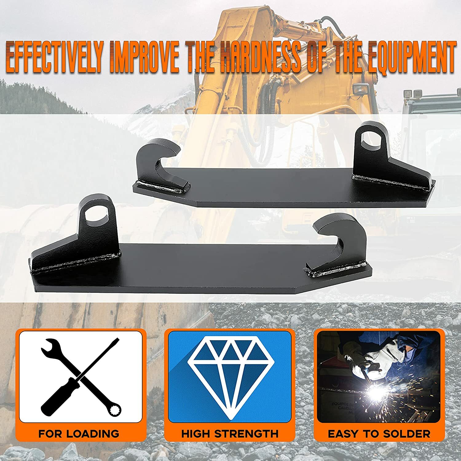 Fits John Deere Global Euro Style Tractor Attachment Weld on Mounting Brackets