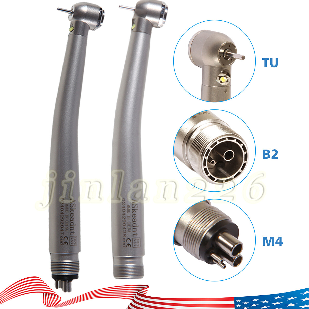 Dental High Speed Handpiece LED Air Turbine 2/4Hole E-generator Triple Spray