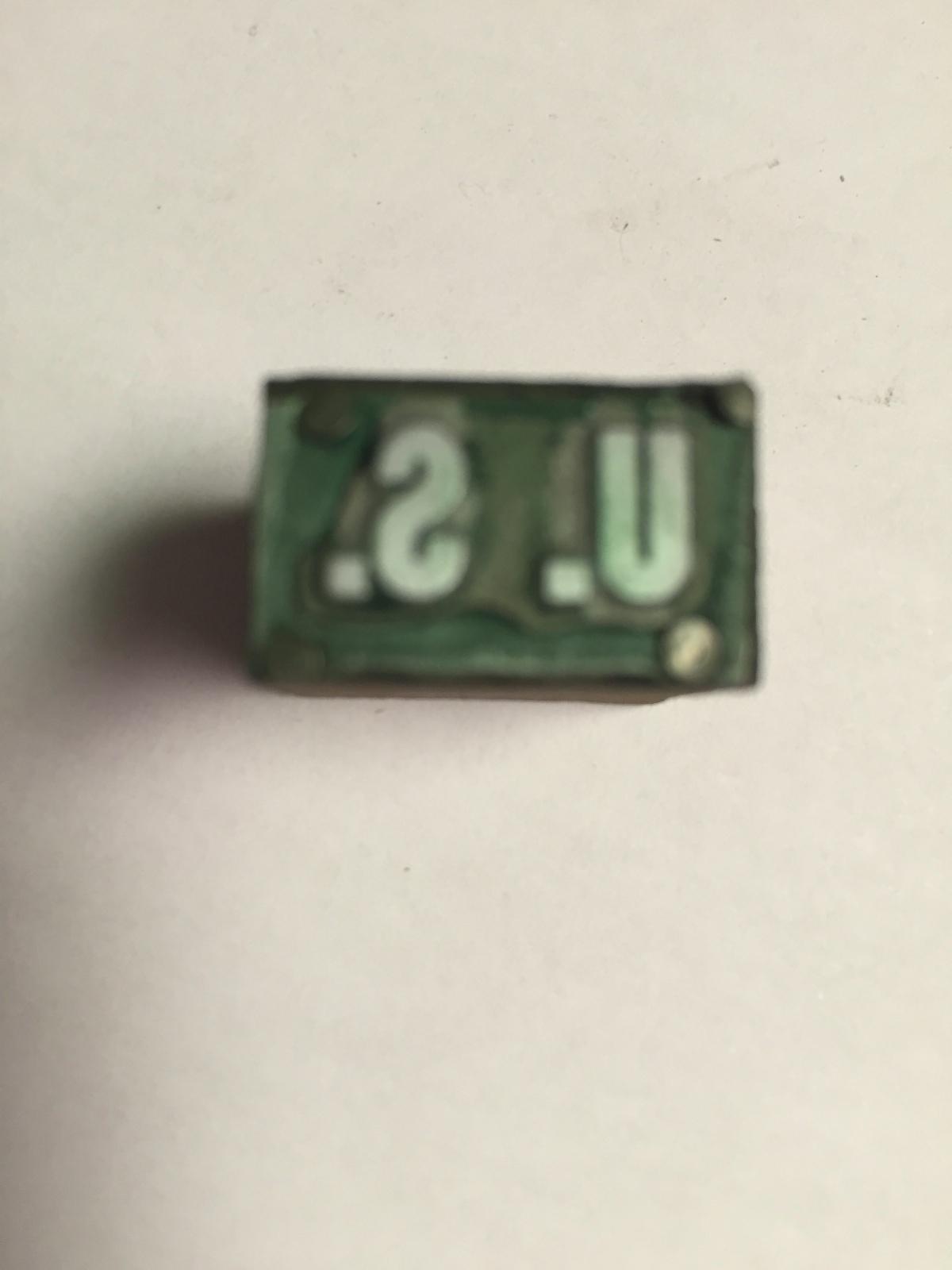 U.S. United States Printer’s Letterpress Type Block