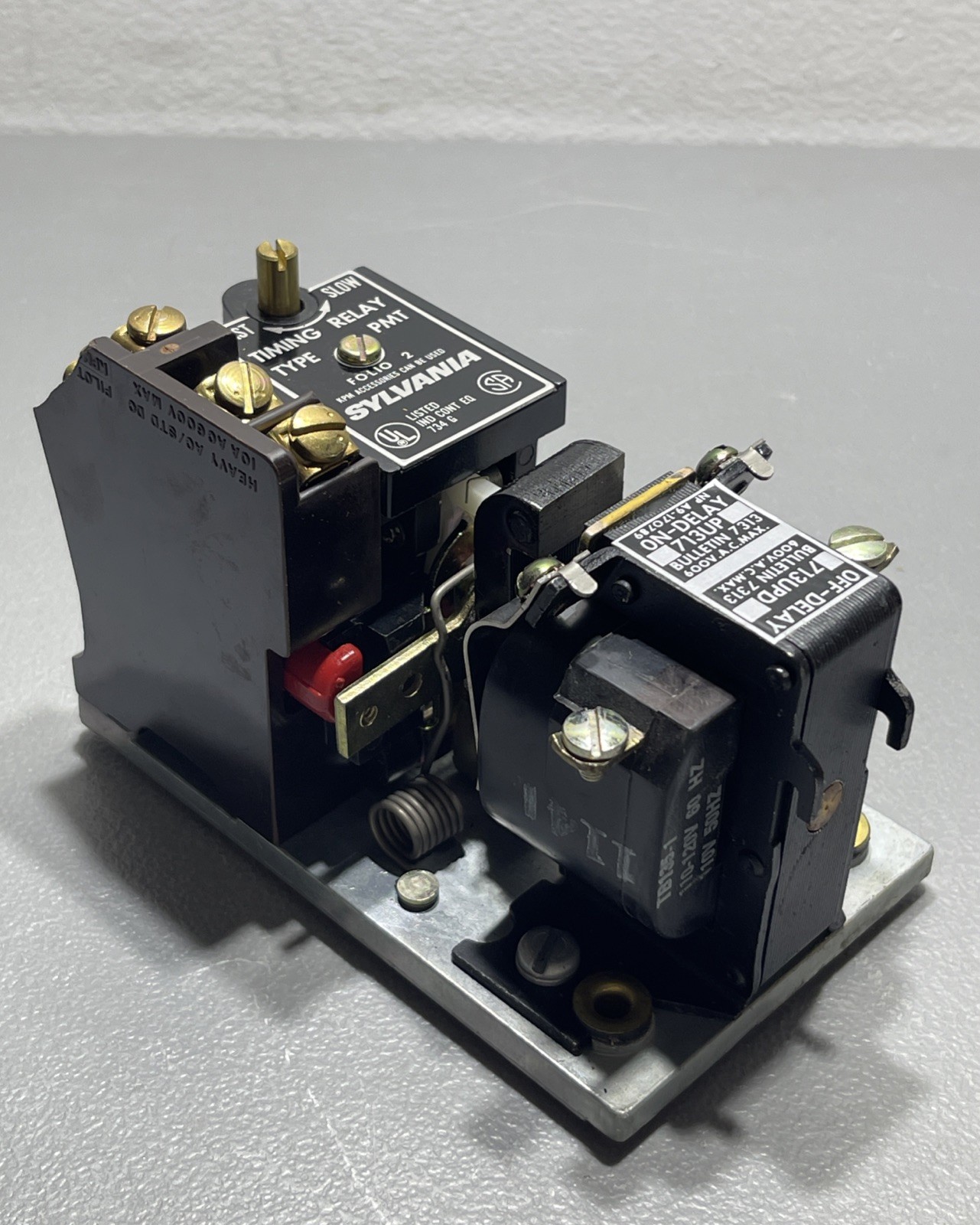 Joslyn Clark 713UP-76 PMT Pneumatic Timing Relay Open Type 10A 600VAC 50430