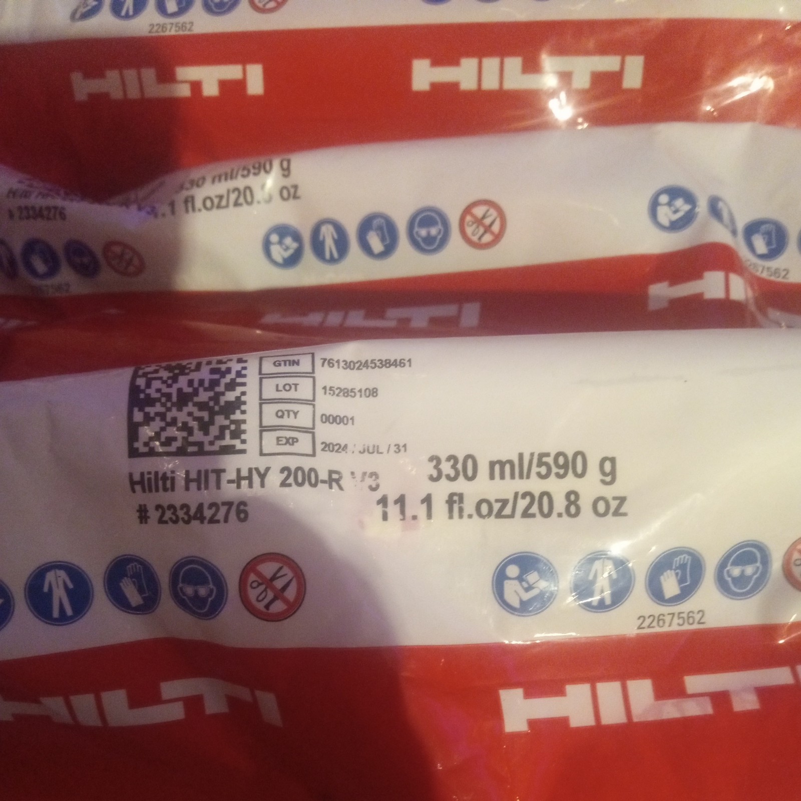 Hilti HIT-HY 200-R V3 Epoxy Adhesive 11.1 fl. oz. (2334276)