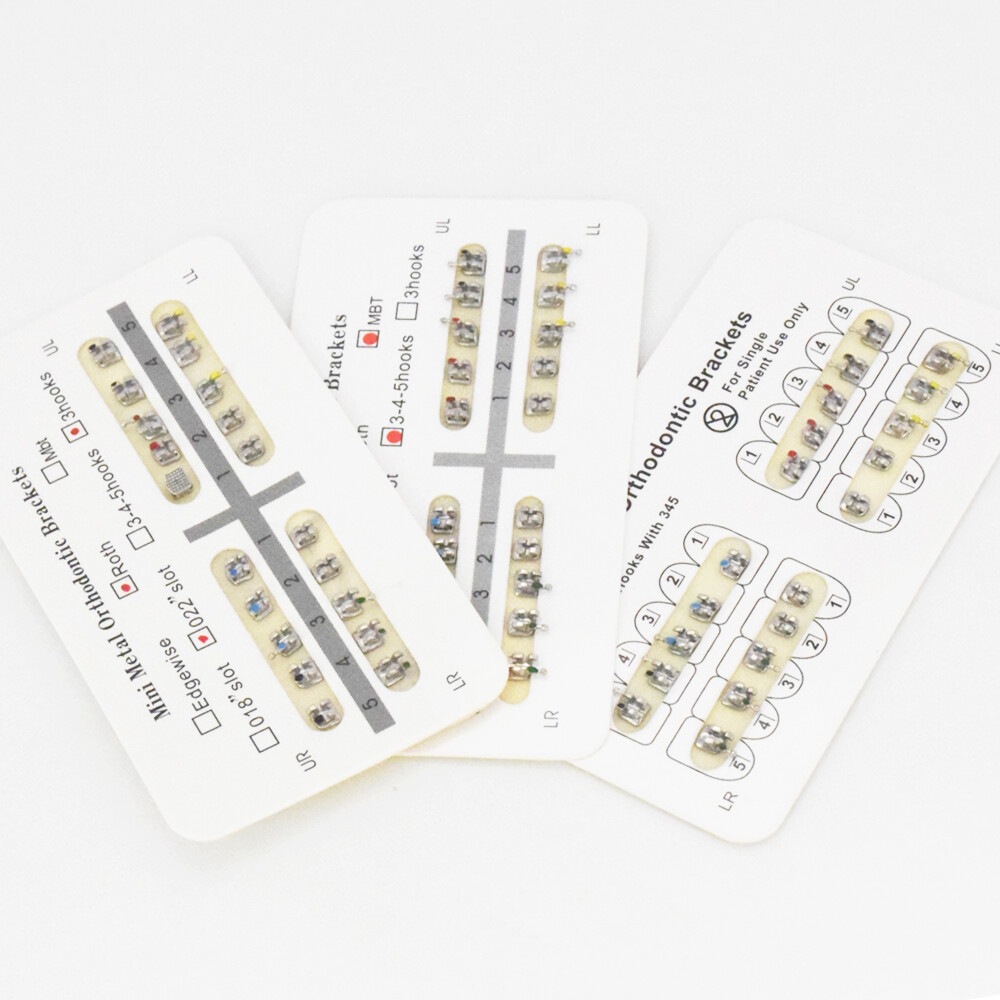 Dental Orthodontic Bracket Mini Standard MBT Roth.022 3 4 5 Hook MIM Monoblock