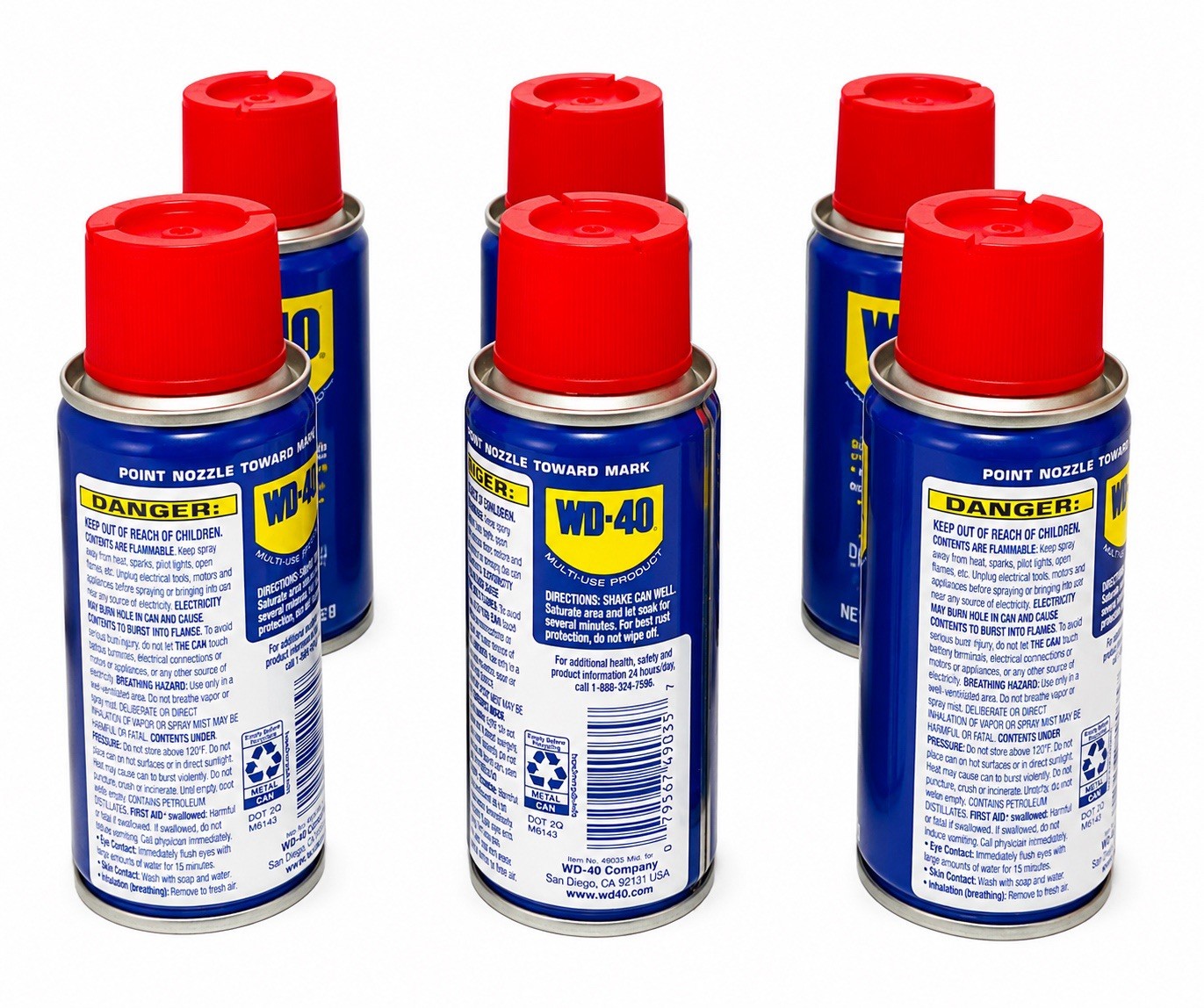 WD-40 Multi Use Product Spray 2.75 Oz (6PACK) Lubricant Rust Protection