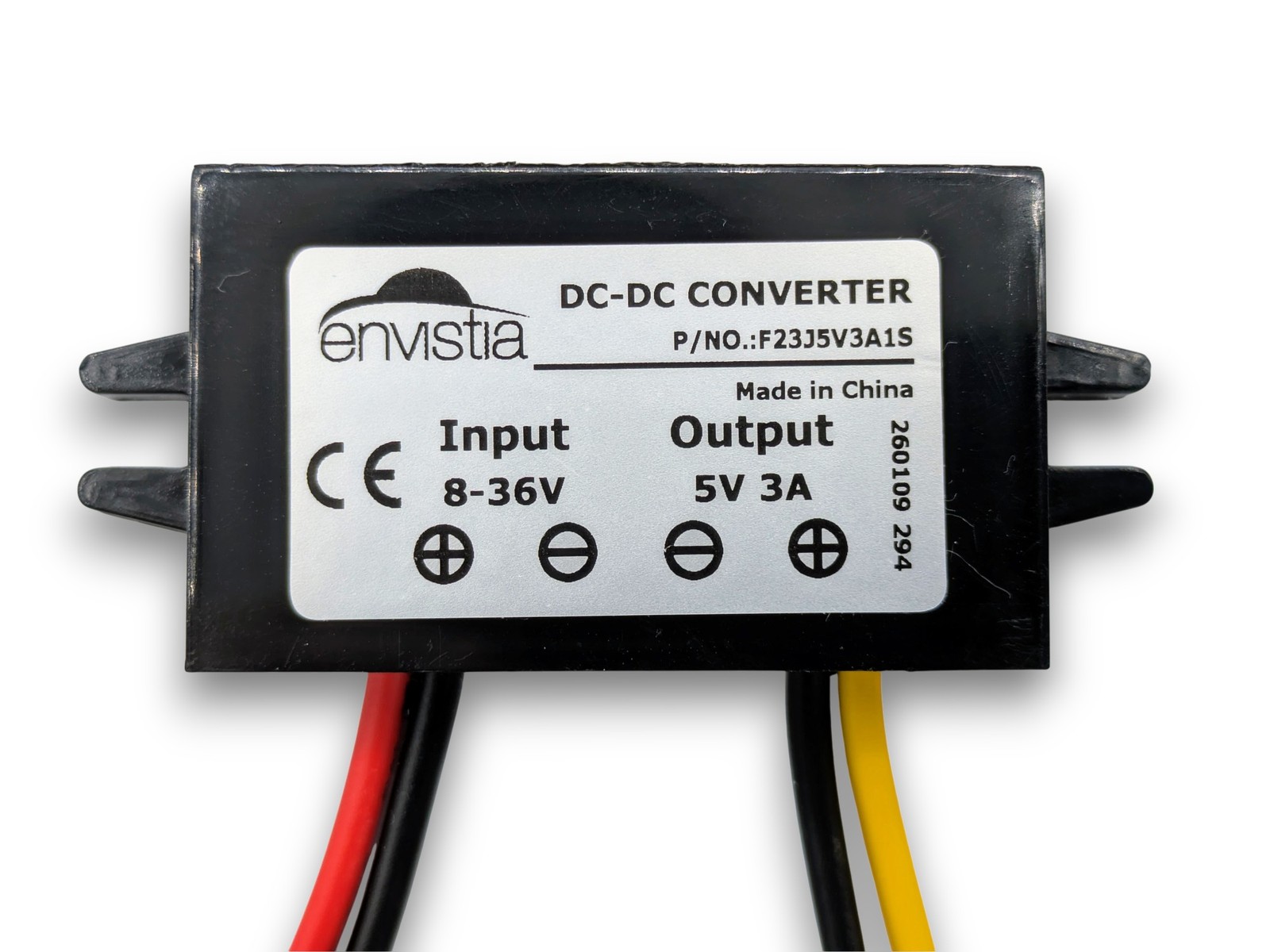 12V (8-23V) In To 5V Out 3A 15W DC-DC Waterproof Converter Module Flying Leads