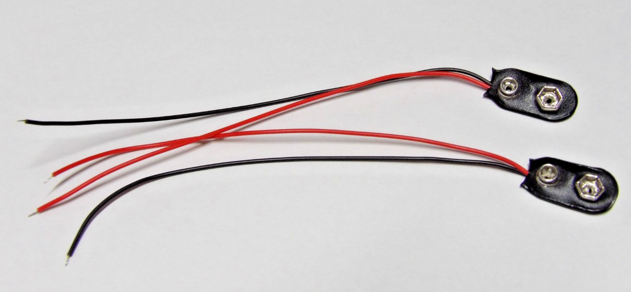 (2) 9 Volt Battery Connector with 6″ Leads – Qty (2)