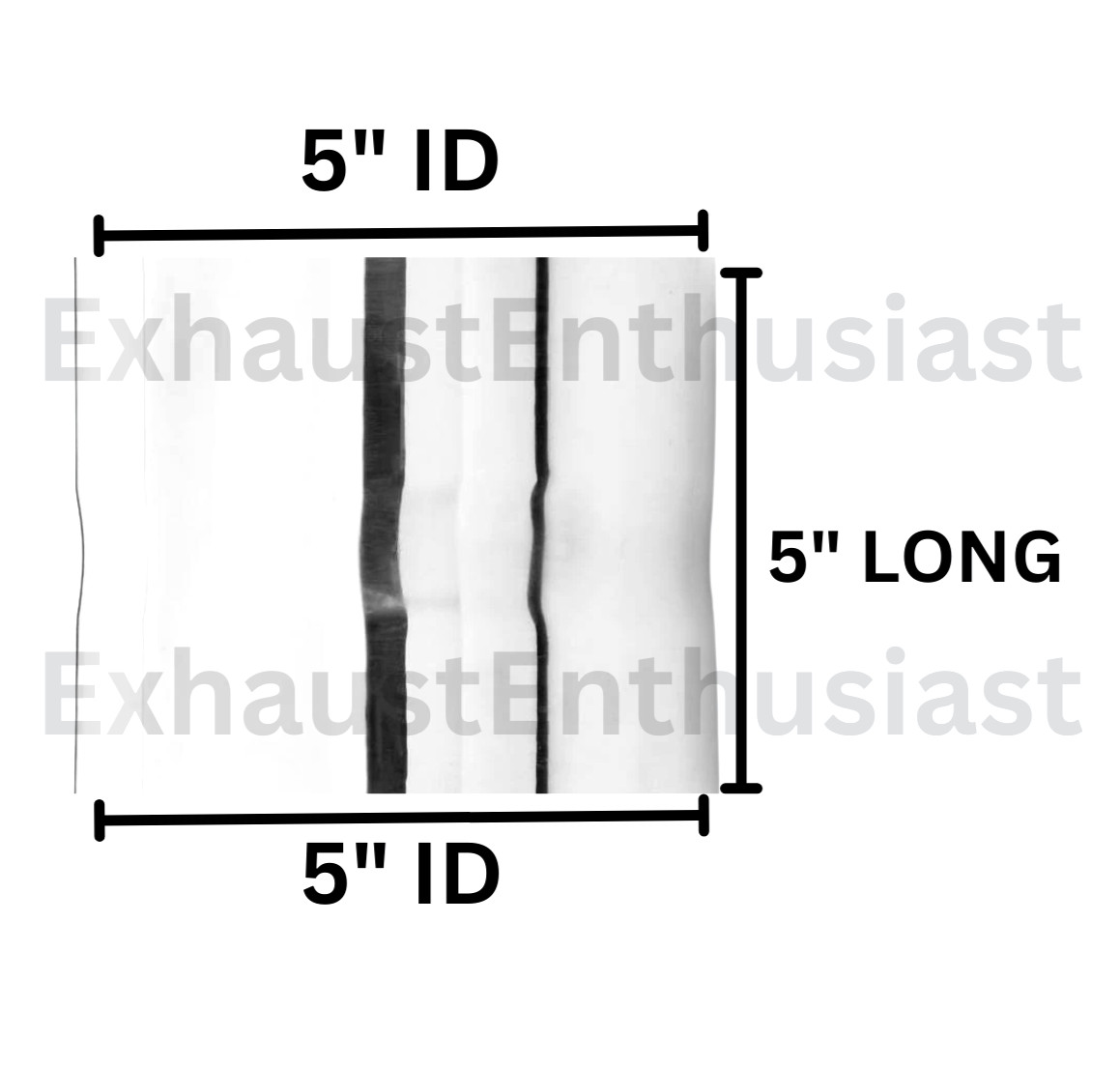 Universal T304 Stainless Connector 5 inch ID – 5 inch ID Exhaust Adapter Reducer