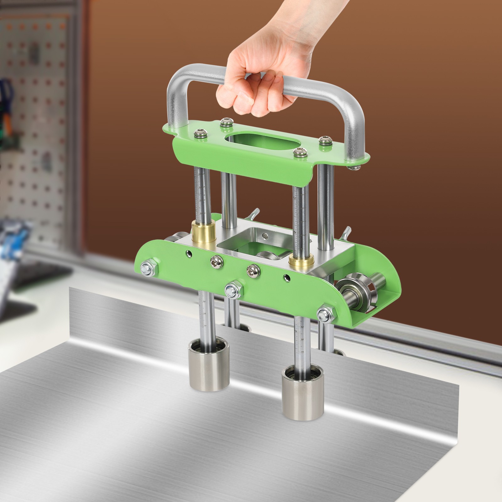 0-90° Metal Bending Tool Green Hand Sheet Metal Bender Bending Machine W/ Shears