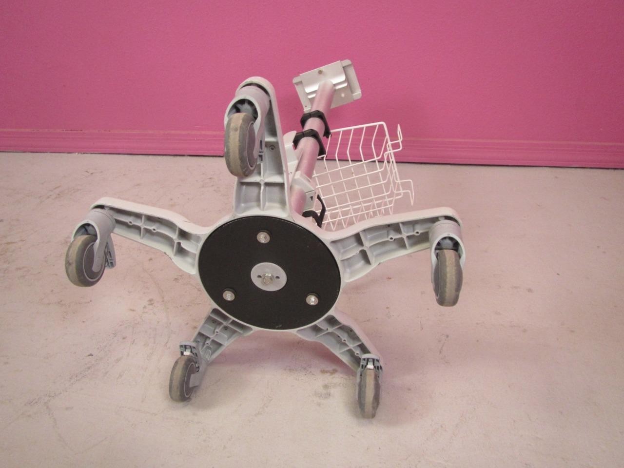 Medical Equipment Monitor Cart Stand w/ Quick Release Mount, Basket, Cord Wrap