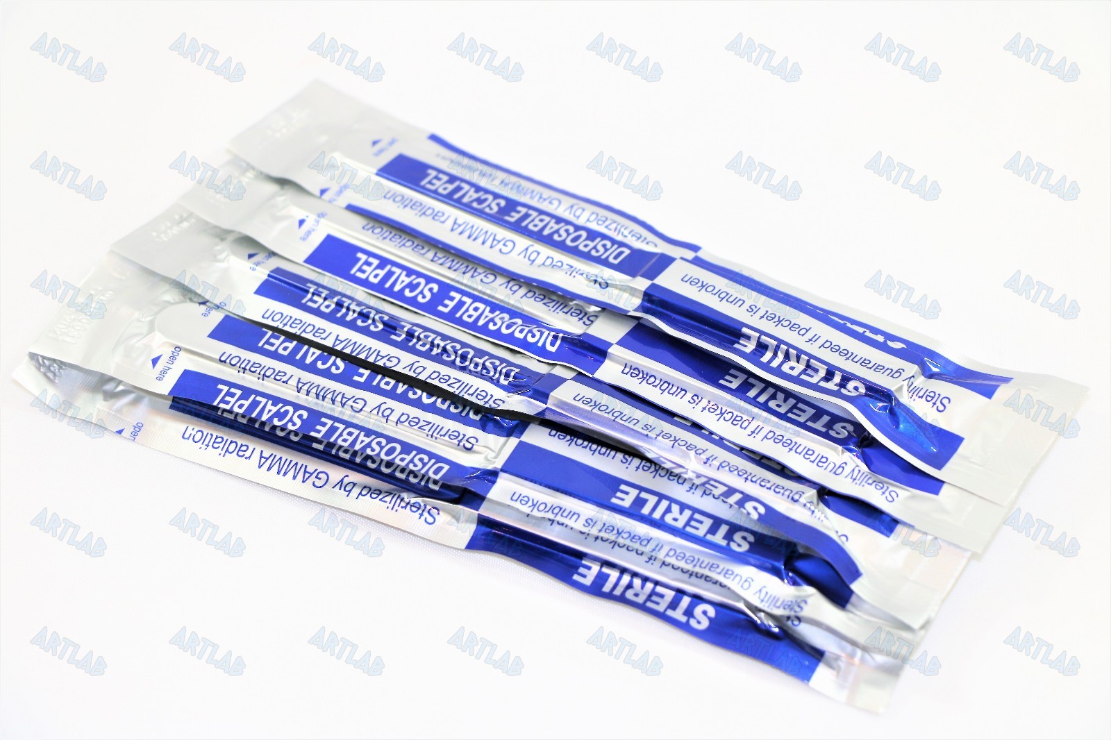 10 LOT STERILE DISPOSABLE SCALPELS #15 SINGLE USE – DENTAL,SURGICAL,DERMAPLANING