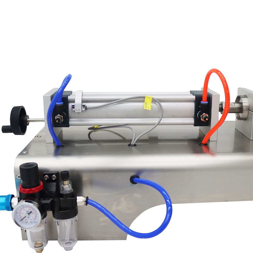 100-1000ml Pneumatic Paste Liquid Heating Filling Machine 1 Nozzle Piston Filler