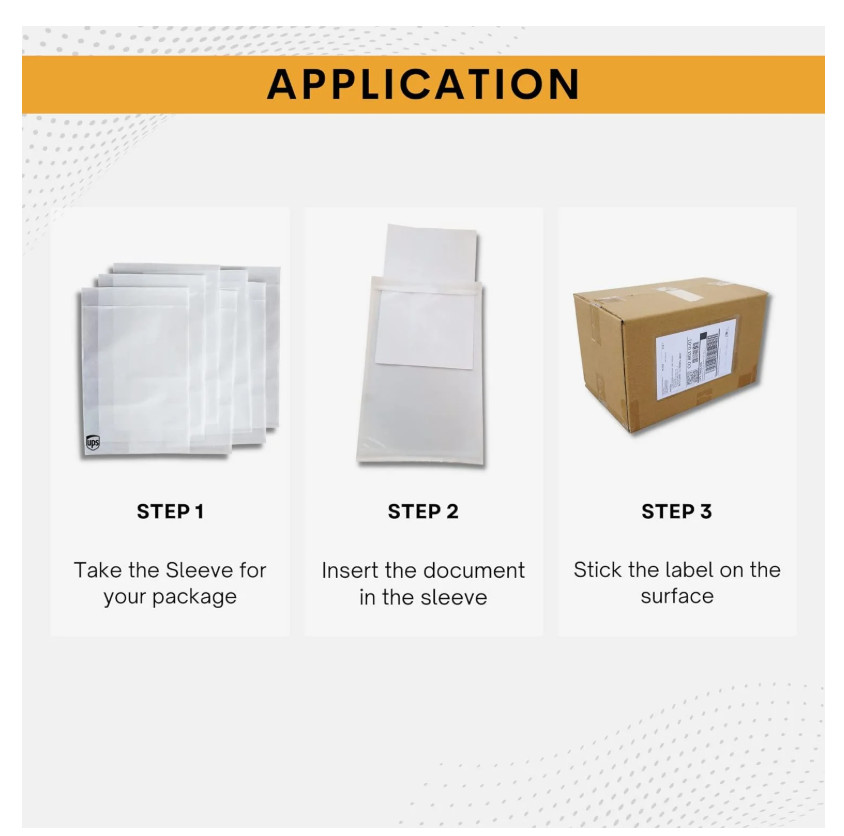 1,000 UPS Shipping Label Pouches 6.5” x 10” Self Adhesive Packing Slip Sleeve