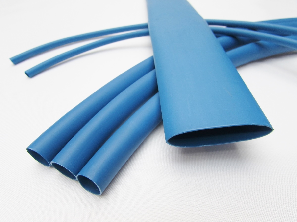 (1 FOOT) 1/4″ Blue Heat Shrink Tube 3:1 Dual Wall Adhesive Glue Marine 6.4mm ID