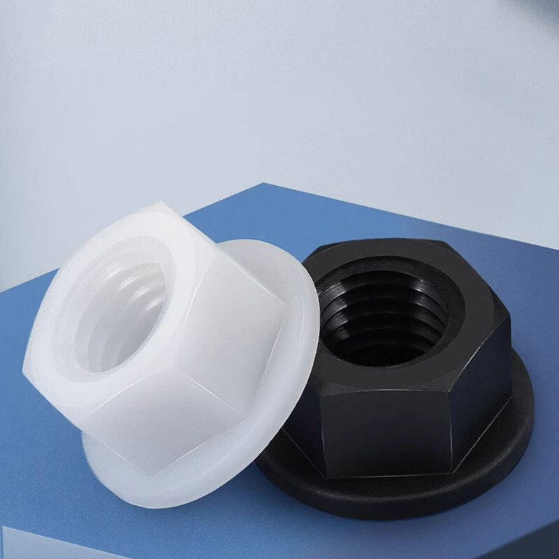 Plastic Flange Nut Nylon Hex Nuts Anti-Slip Metric M3 M4 M5 M6 M8 M10 M12