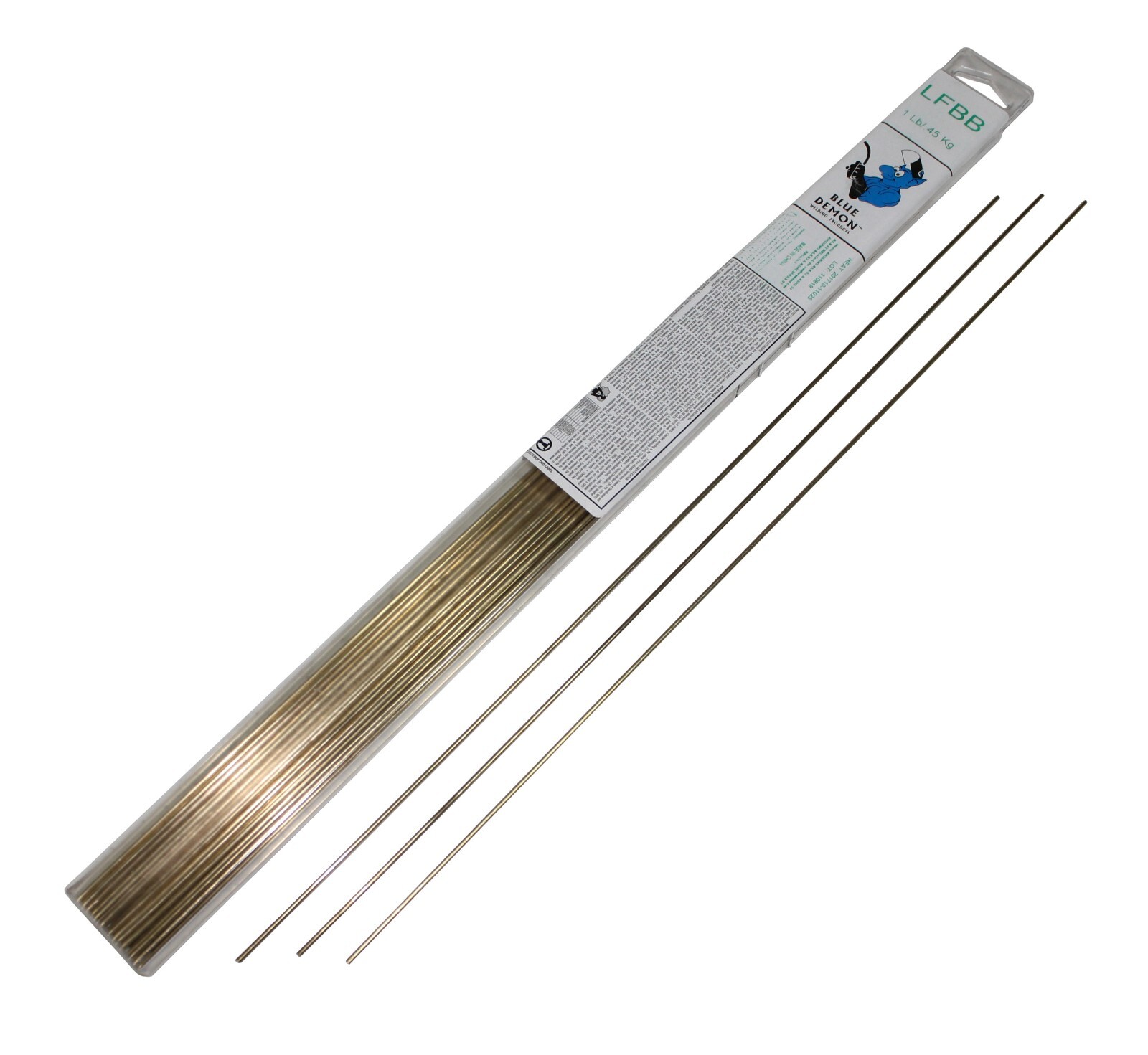 RBCuZn-C 1/8″ Low Fuming Bronze Bare Gas Brazing Rod 1 lb Tube Blue Demon