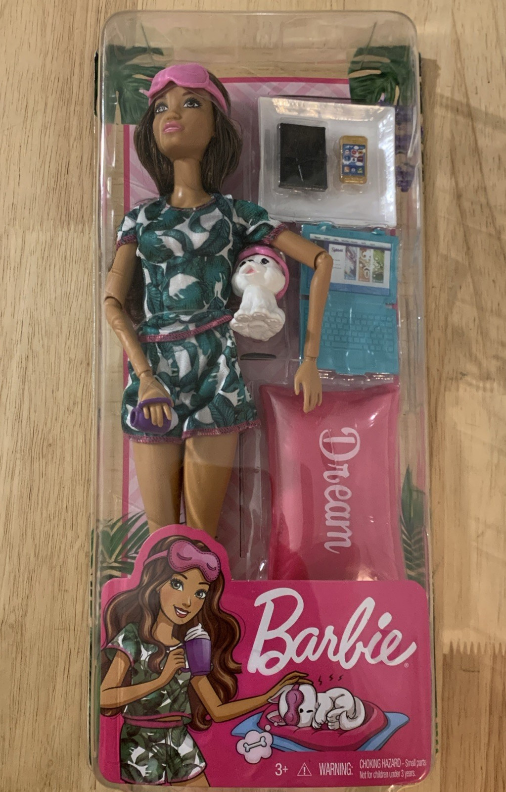 Barbie Relaxation Dream Doll Set – Puppy, Journal, Laptop, Phone & Cocoa Cup NEW