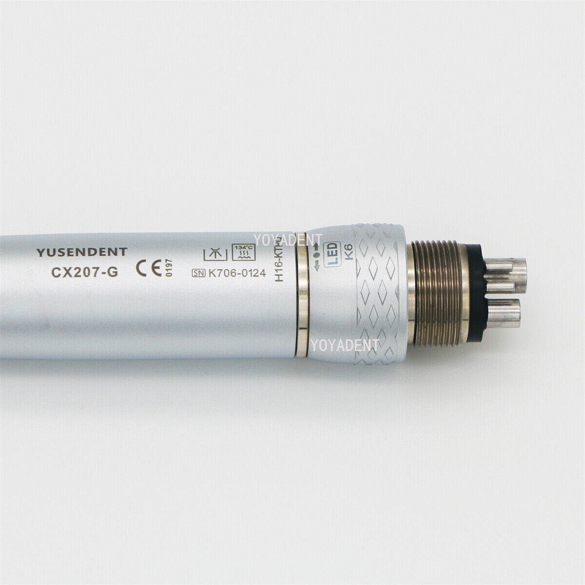 COXO Dental Turbine Fiber Optic High Speed Handpiece LED Coupler 6 Pin Fit KAVO