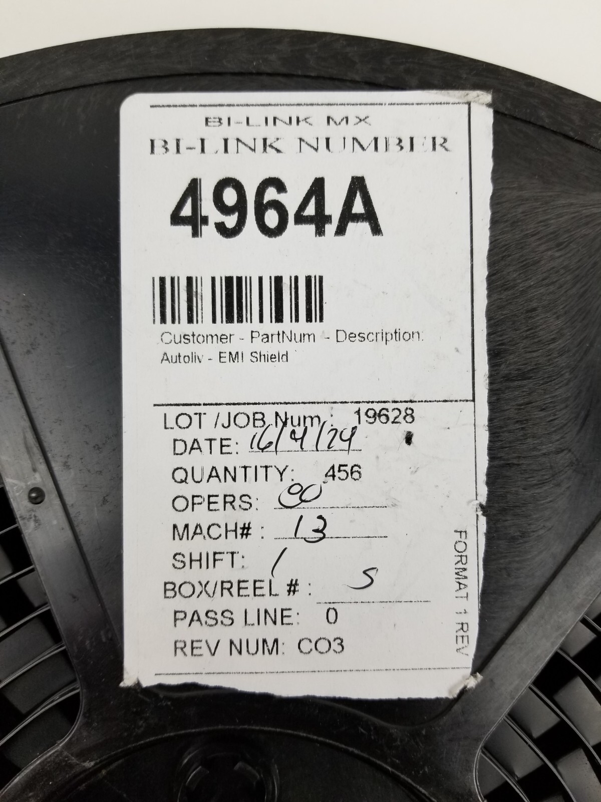 456pcs -Full Reel- Bi-Link 4964A Autoliv EMI Shield 6108685 NEW