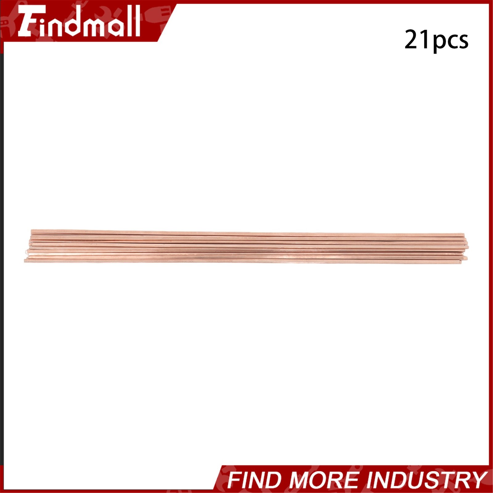 Findmall 21 Rods Brazing Rods 0.050″ x 1/8″ x 14″ Phosphor Copper Solder 0.5 lb