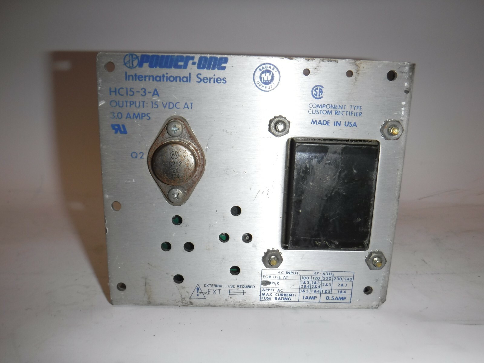 Power-One International Series HC15-3-A