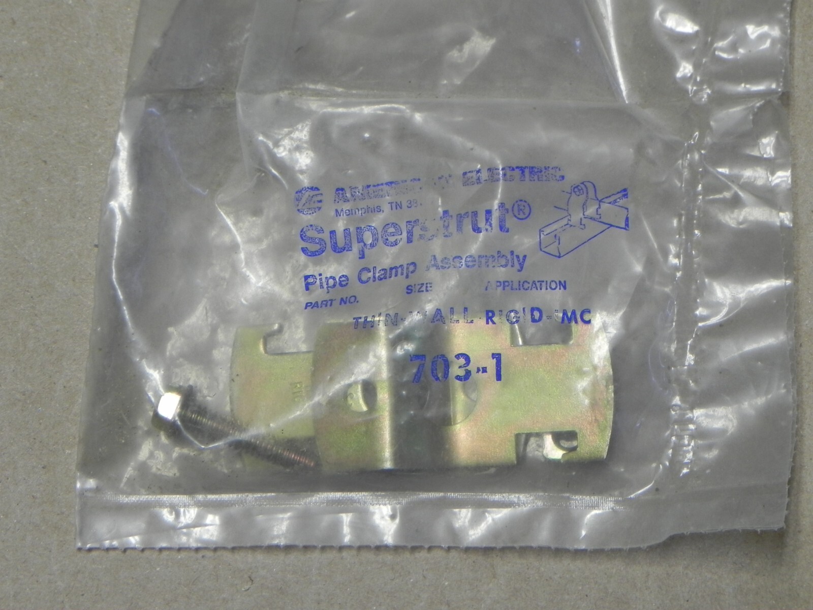 B-Line/ Super -Trut/Globe Pipe Clamps; 49 B-line 1/2″.61 G-7511-4″.25 B-Line 1″