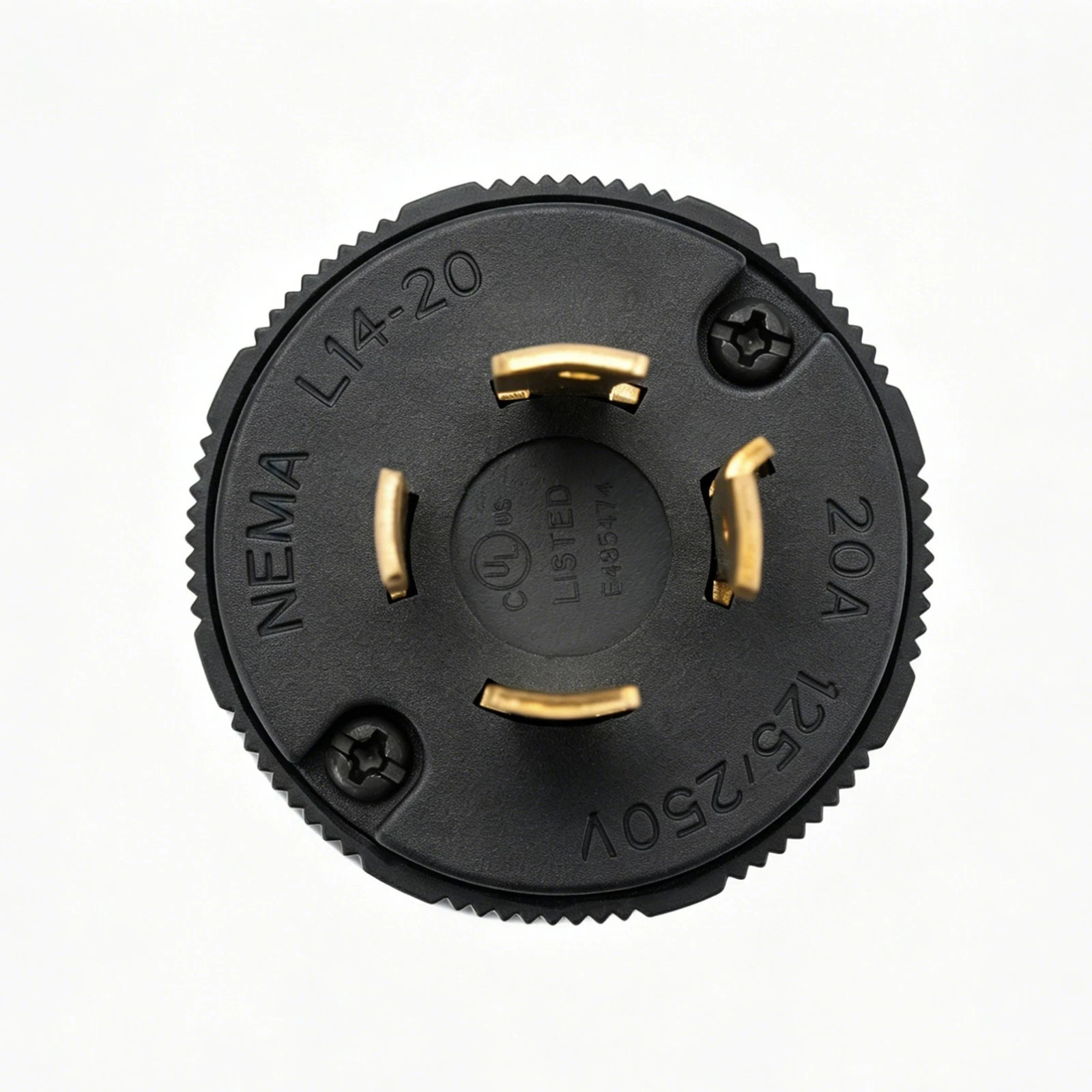 L14-20P Twist Lock Plug for Generator – 20A 125/250V Heavy Duty NEMA Connector