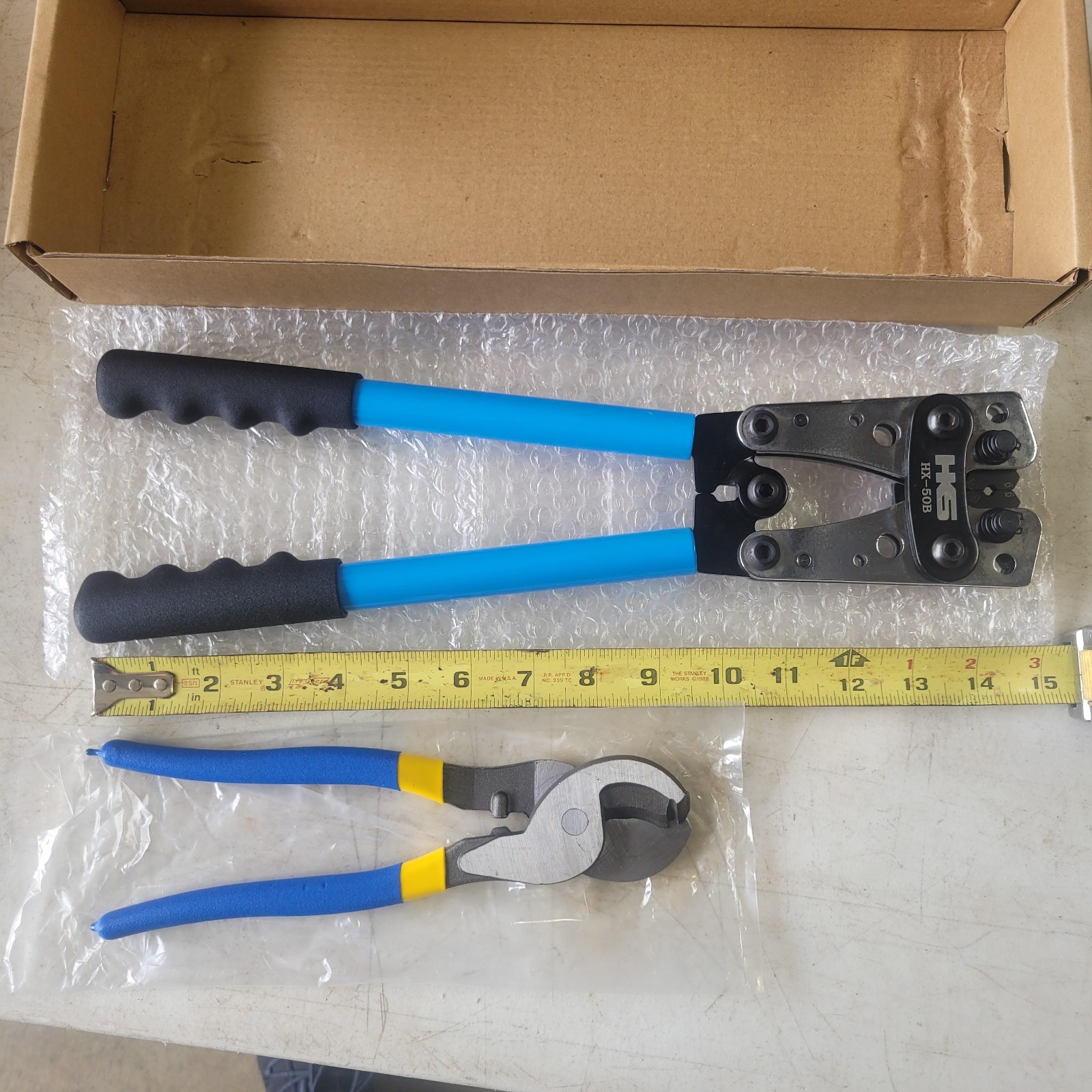 HKS HX-50B Battery Cable Lug Crimper Tool + Cutter Mechanic Tools