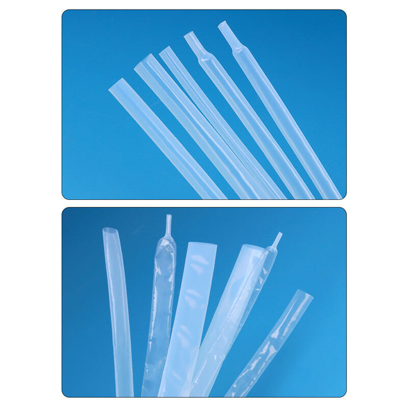 Φ0.5-40mm Clear PTFE Heat Shrink Tubing 1.3:1 & 1.7:1 Electrical Cable Sleeving