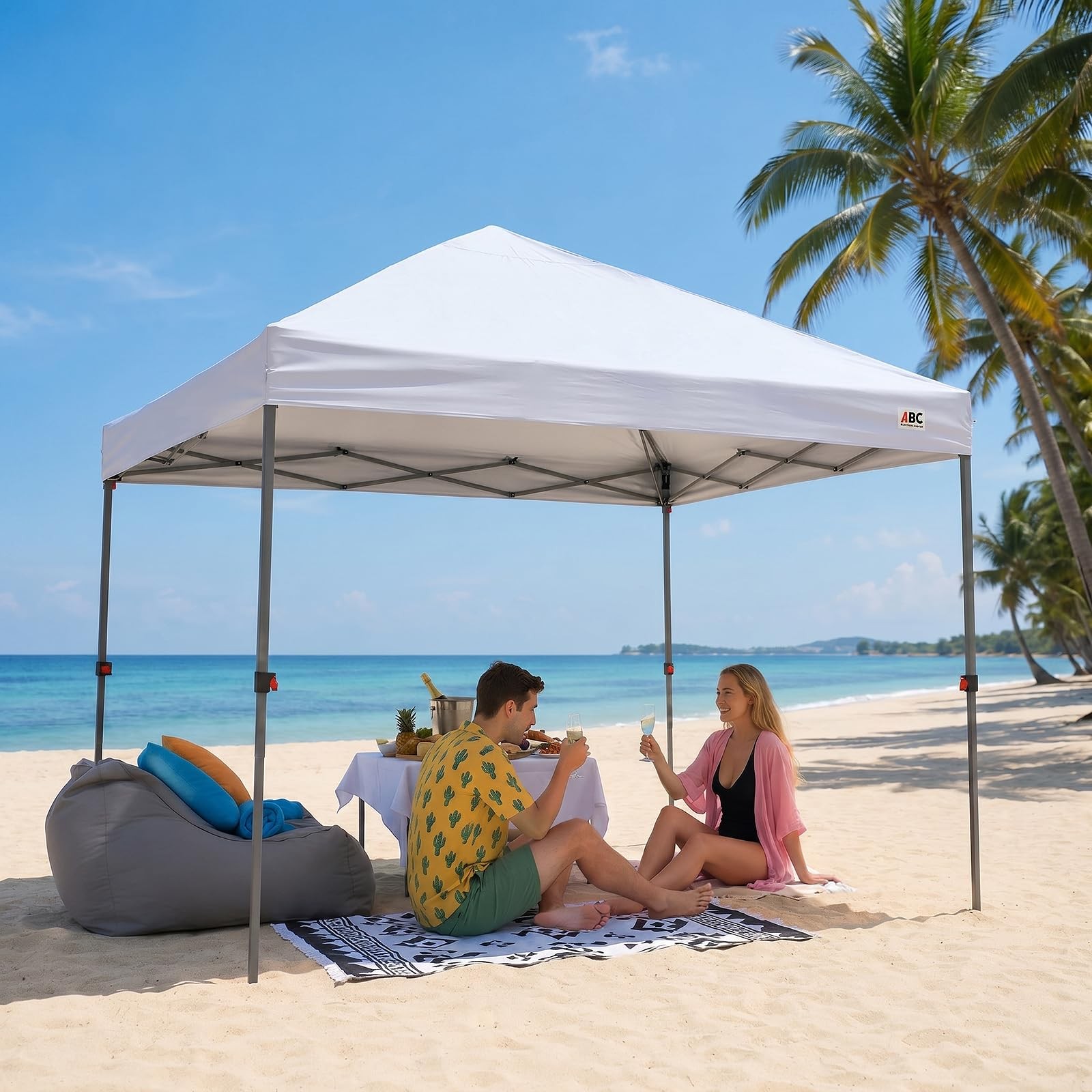 Abccanopy 10X10 Pop Up Canopy Tent Easy Setup Instant Shelter Wheeled Bag Heavy