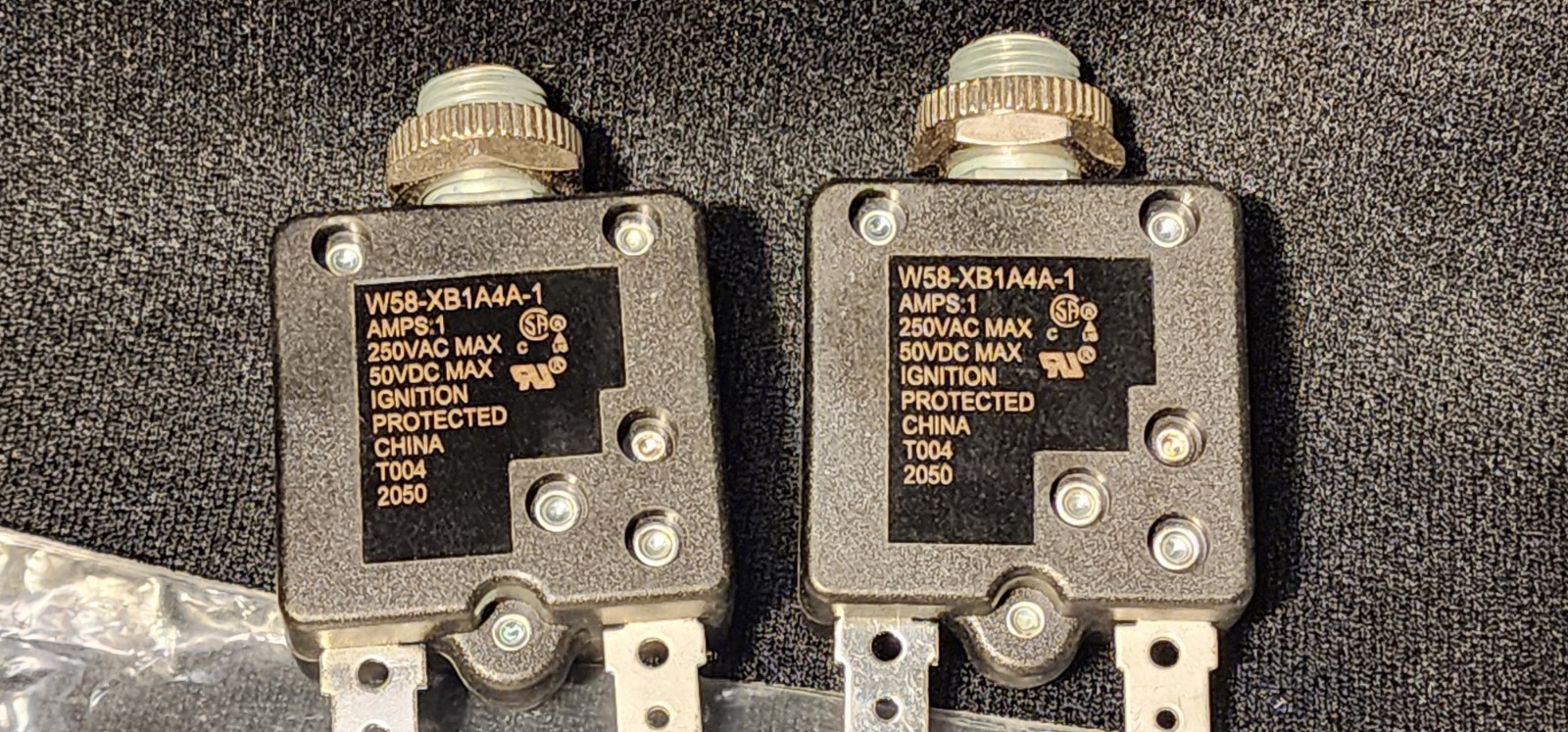 LOT OF 2 – 1 Amp Circuit Breaker, 5925-011-68-34 – OEM – 96021290