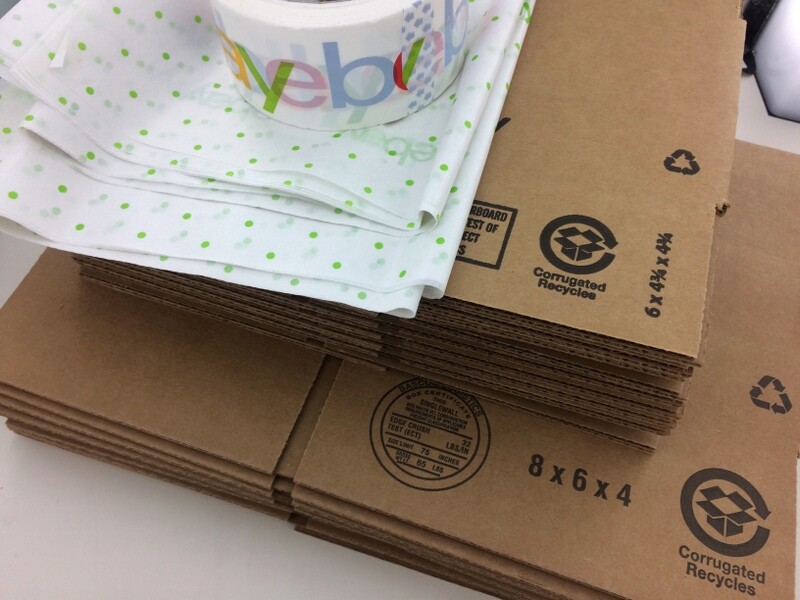eBay Branded Shipping Shipping Supplies Starter Kit Boxes Tape Tissue Paper Lot