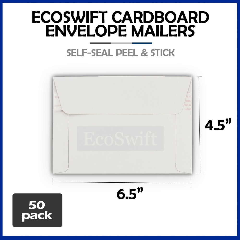 6.5″ x 4.5″ self seal rigid photo shipping flats cardboard envelope mailer