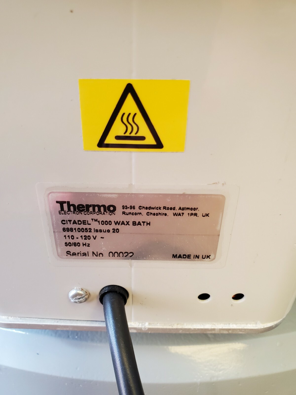 Thermo Shandon Citadel 1000 Bench Apparatus Tissue Processor Wax Bath Carousel