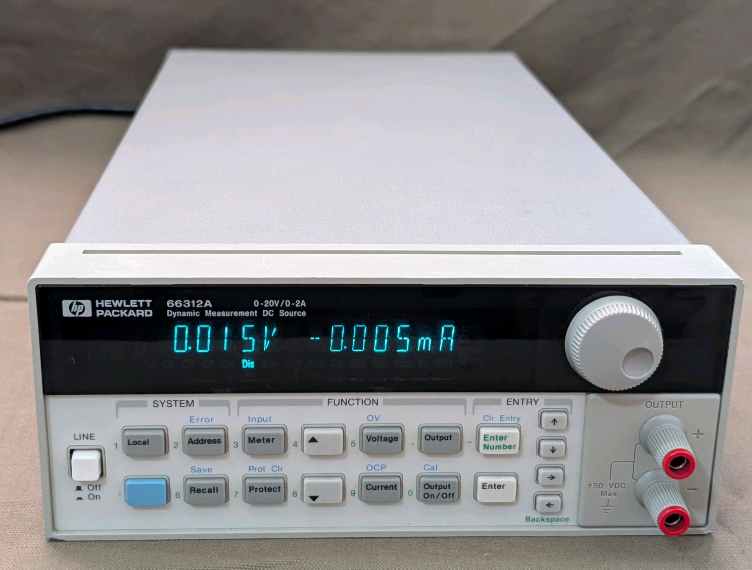HP/Agilent 66312A Dynamic Measurement DC Source – 20V 2A 40W – Good Condition!