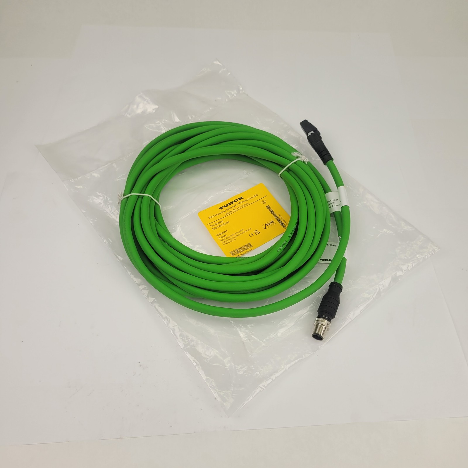 Turck RSSD RJ45S 423-8M Network Hybrid, 4 Pin Male, U-56126 – NEW