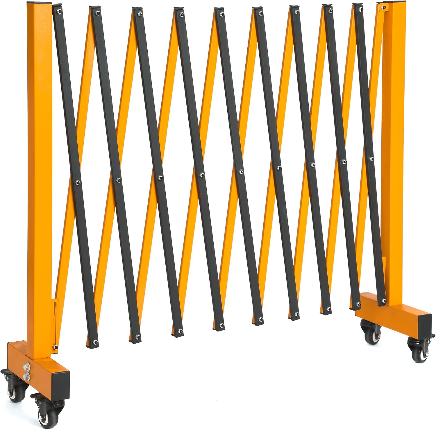 11.5FT Expandable Barricade Gate, Expandable Metal Barricade Gate Alloy Fence wi