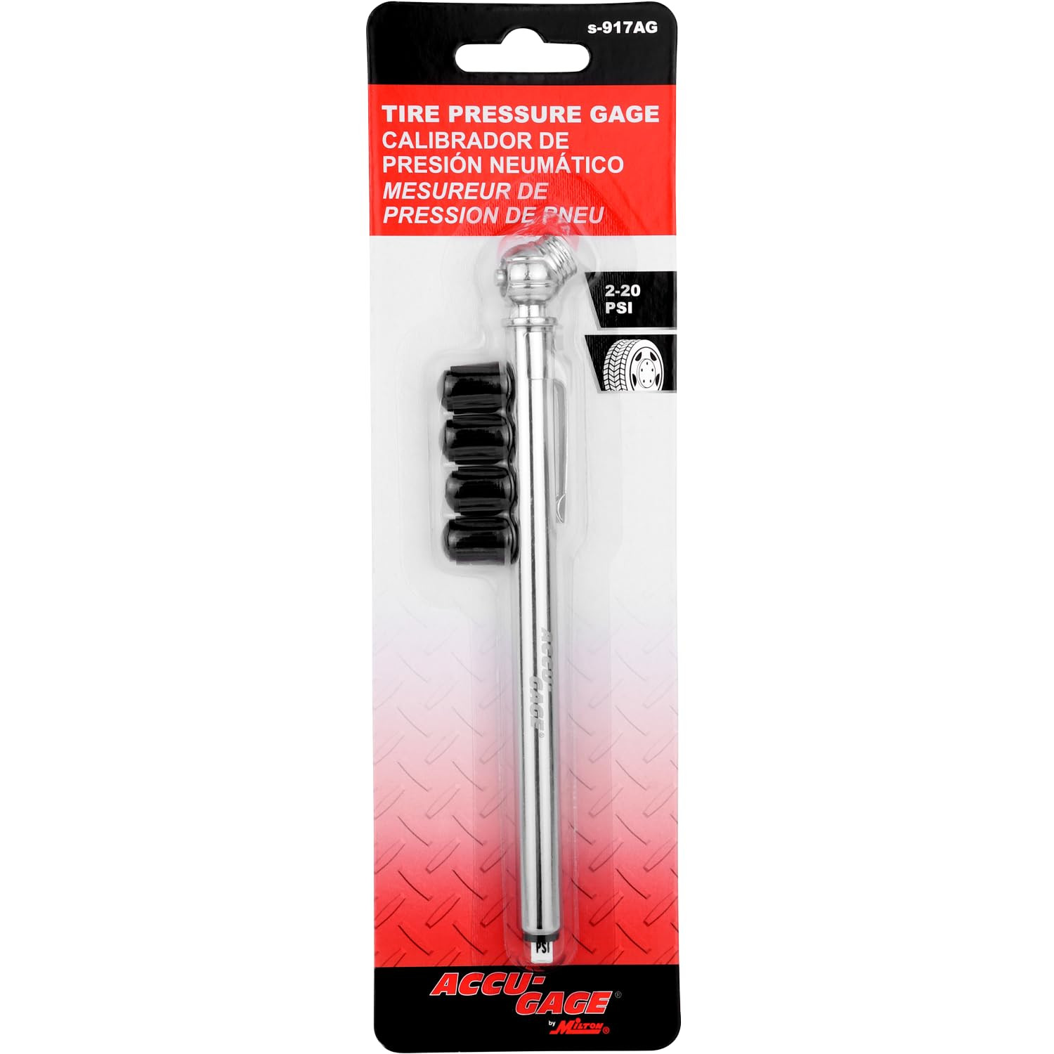 Pencil Tire Pressure Gauge (2-20 PSI) Heavy Duty Stainless Steel Low Pressure Ga