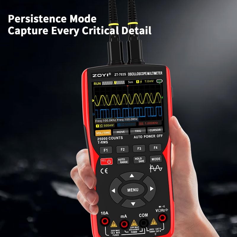 3 in 1 Handheld Oscilloscope Automotive Dual Channel 50MHz