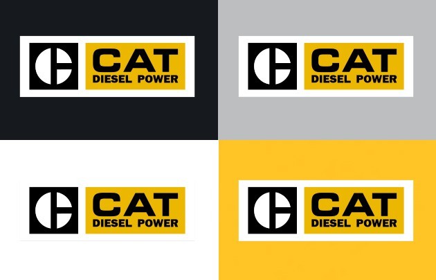Construction Equipment Diesel Power Premium Vinyl Decal Logo Sticker 2-Pack