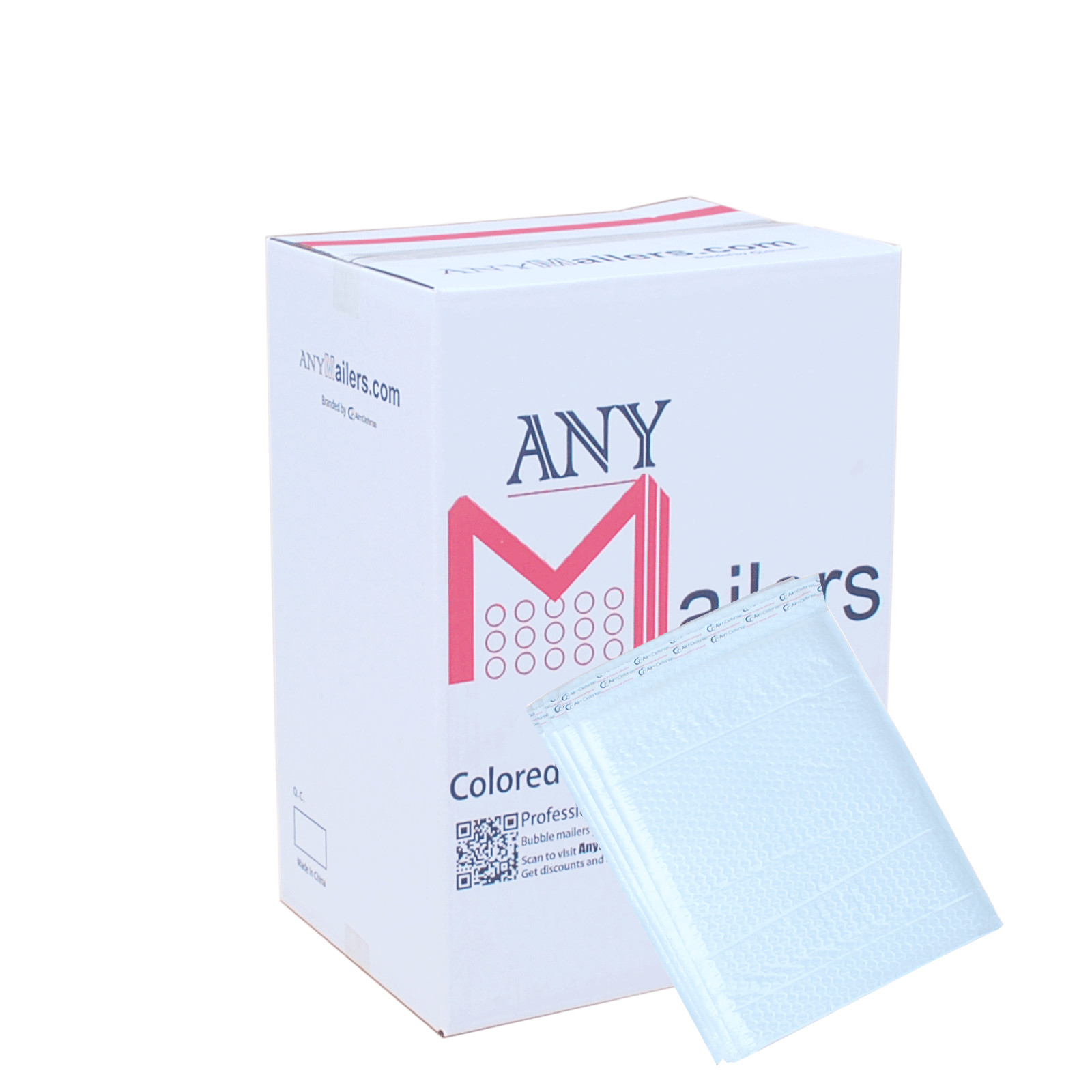 AirnDefense 100 #5 10.5X16″ White Shipping Padded Envelope Poly Bubble Mailers